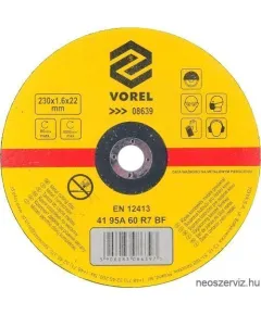 08639 FÉMVÁGÓKORONG FLEXRE 230/1,6mm