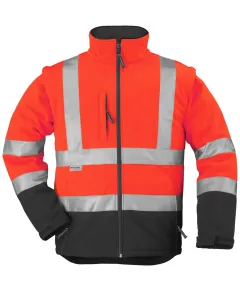 FLUO SOFTSHELL 2/1 DZSEKI PIROS/FEKETE L (KL), Méret: L