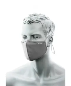 CV34 - 2 rétegű anti-mikrobiális arcmaszk orrnyereg borítással (1db) - Heather szürke - Egy méret, Szín: Heather szürke, Méret: Egy méret