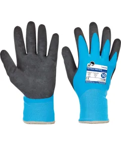TETRAX WINTER latex védőkesztyű 8, Szín: kék/fekete, Méret: 8