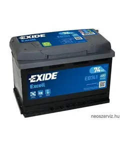EXIDE EXCELL EB741 12V 74Ah 680A akkumulátor B+