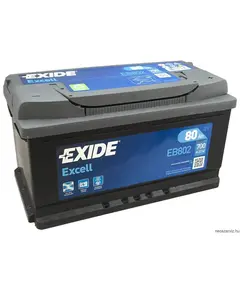 EXIDE EXCELL EB802 12V 80Ah 700A akkumulátor J+