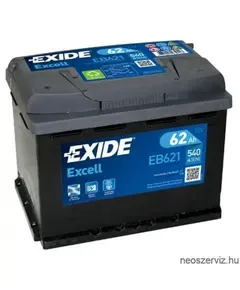 EXIDE EXCELL EB621 12V 62Ah 540A akkumulátor B+
