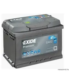 EXIDE PREMIUM EA612 12V 61Ah 600A akkumulátor J+