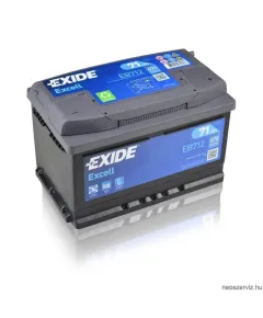 EXIDE EXCELL EB712 12V 71Ah 670A akkumulátor J+