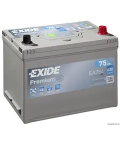 EXIDE PREMIUM EA754 12V 75Ah 630A akkumulátor J+ Japán