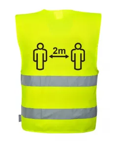 C406 - Covid jól láthatósági mellény - sárga - XXL/3XL, Szín: sárga, Méret: XXL/3XL