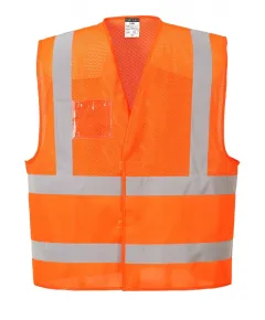 C494 - Hi-Vis hálós mellény - narancs - XXL/3XL, Szín: narancs, Méret: XXL/3XL