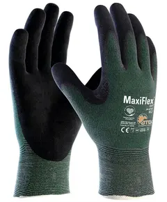 ATG MaxiFlex Cut mártott kesztyű - 34-8743 - fekete - 8/M, Szín: fekete, Méret: 8/M