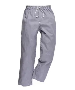 C079 - Bromley séf nadrág - kék/fehér kockás - XL, Szín: kék/fehér kockás, Méret: XL
