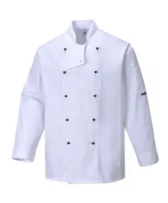 C834 - Somerset séf kabát - fehér - XL, Szín: fehér, Méret: XL