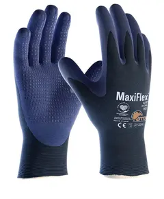 ATG MaxiFlex Elite pontozott védőkesztyű - 34-244 - kék - 6/XS, Szín: kék, Méret: 6/XS