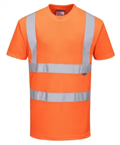 RT23 - Jól láthatósági póló vasúti dolgozók részére - narancs - L, Szín: narancs, Méret: L