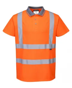 RT22 - Jól láthatósági teniszpóló vasúti dolgozók részére - narancs - 3XL, Szín: narancs, Méret: 3XL