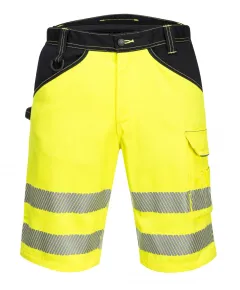 PW348 - PW3 Hi-Vis rövidnadrág - sárga/fekete - 34, Szín: sárga/fekete, Méret: 34