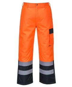 S686 - Hi-Vis Contrast nadrág - bélelt - narancs - XXL, Szín: narancs, Méret: XXL