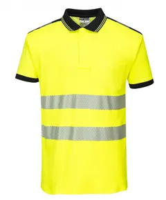 T180 - Jól láthatósági Vision pólóing - sárga/fekete - XXL, Szín: sárga/fekete, Méret: XXL