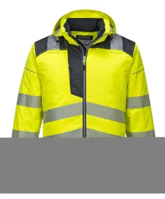 T400 - Vision Hi-Vis télikabát - sárga/fekete - 5XL, Szín: sárga/fekete, Méret: 5XL