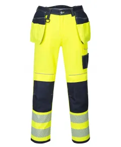 T501 - PW3 Hi-Vis Holster nadrág - sárga/tengerészkék - 34, Szín: sárga/tengerészkék, Méret: 34