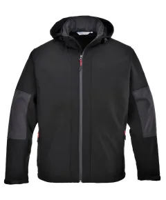 TK53 - Softshell dzseki kapucnival - fekete - S, Szín: fekete, Méret: S