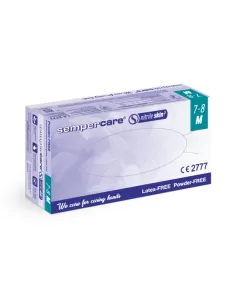 Sempercare Nitrile Skin2 egyszerhasználatos púdermentes nitril kesztyű 200db/doboz - levendula kék - 7/S, Szín: levendula kék, Méret: 7/S