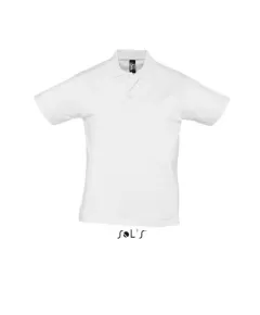 SOL S Prescott férfi galléros póló - fehér - L, Szín: fehér, Méret: L