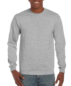 Gildan Hammer hosszú újjú póló - sportszürke - XL, Szín: sportszürke, Méret: XL