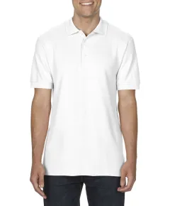 Gildan Premium Cotton Adult double pique póló - fehér - 3XL, Szín: fehér, Méret: 3XL