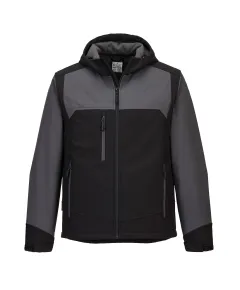 KX362 - KX3 kapucnis Softshell (3L) - fekete/szürke - L, Szín: fekete/szürke, Méret: L