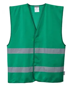 F474 - Jól láthatósági mellény - oliva zöld - XXL/3XL, Szín: oliva zöld, Méret: XXL/3XL