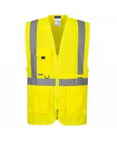 C357 - Hi-Vis Executive mellény tablet zsebbel - sárga - S, Szín: sárga, Méret: S