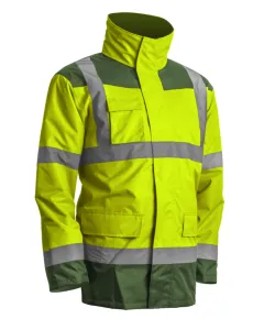 KANATA 4/1 HI-VIZ SÁRGA/ZÖLD PE KABÁT M, Méret: M