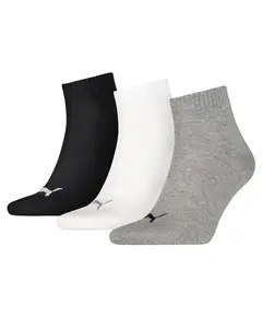 Puma unisex zokni - 3pár/csomag - fehér/szürke/fekete - 35/38, Szín: fehér/szürke/fekete, Méret: 35/38