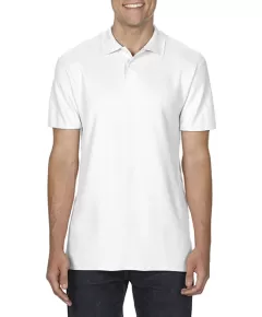 Gildan SOFTSTYLE adult double piqué póló - fehér - M, Szín: fehér, Méret: M