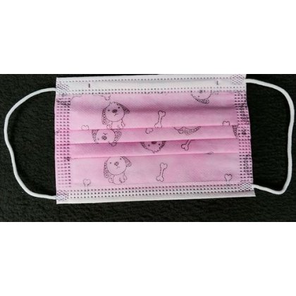 Gyerek-lány orvosi, egészségügyi arcmaszk gumis, 3 rétegű 50db/doboz
