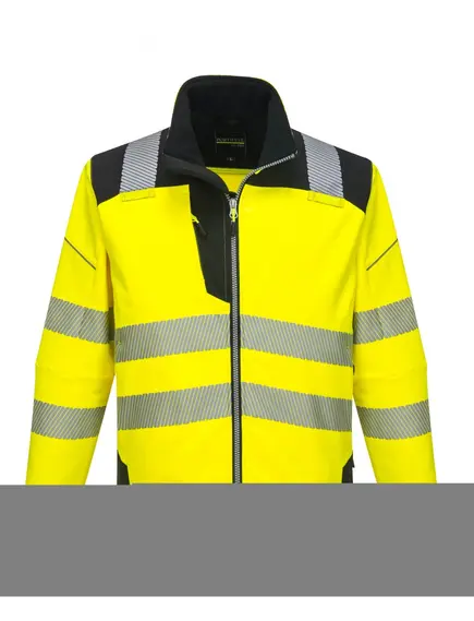 T402 - Vision Hi-Vis softshell kabát - sárga/fekete - 3XL, Szín: sárga/fekete, Méret: 3XL