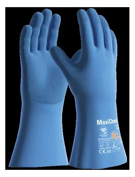 ATG MaxiChem vegy- és olajálló védőkesztyű -76-730 - 09/L - kék, Szín: kék, Méret: 09/L