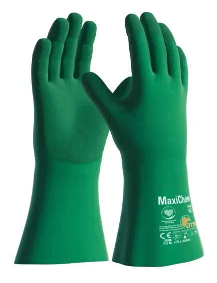 ATG MaxiChem vegy- és olajálló védőkesztyű -76-830 - 10/XL - zöld, Szín: zöld, Méret: 10/XL
