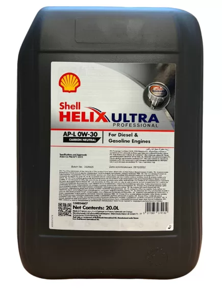 Shell Helix Ultra Professional APL 0W-30 Motorolaj 20L