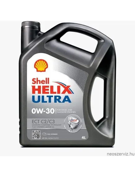 Shell Helix Ultra ECT C2C3 0W30 személygépjármű motorolaj  4L