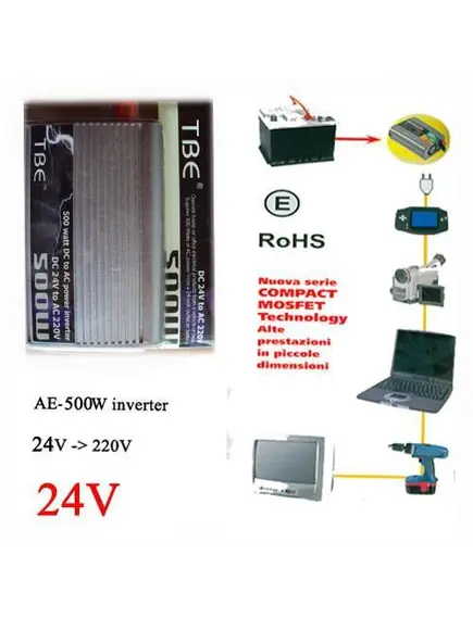 500W Inverter AE-24V-220V/500W Inverter