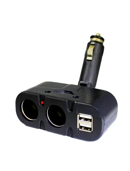 Kettes Szivargyújtó elosztó + USB AE-WF033/12-24V / BM033