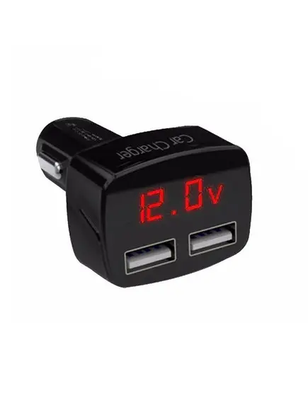 2-es USB töltő + Digitális voltmérő AE-WF021-2
