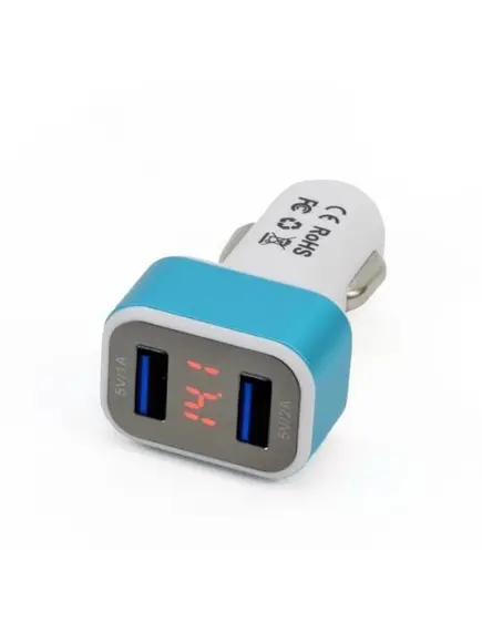 2-es USB töltő + Digitális voltmérő SX-01