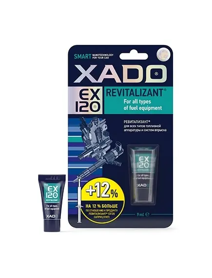 Xado EX120 revitalizáló gél üzemanyag-adagoló rendszerekhez 9ml (tubusos)