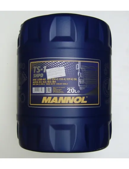 MANNOL SHPD TS-1 15W40 20L CH-4,CG-4,CF-4,E3,A3,B4,MB228.3,229.1