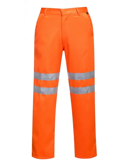RT45 - Jól láthatósági nadrág vasúti dolgozók részére - narancs - L, Szín: narancs, Méret: L