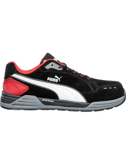 Puma Airtwist Blk Red Low S3 ESD HRO SRC munkavédelmi cipő - fekete/piros - 45, Szín: fekete/piros, Méret: 45