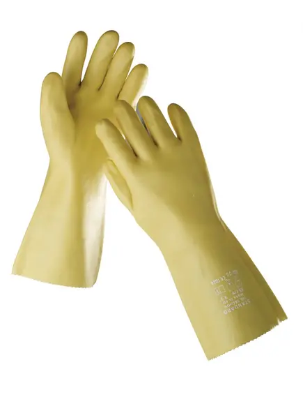 STANDARD ke 9 kesztyű PVC 35 cm - sárga, Szín: sárga, Méret: 9,5