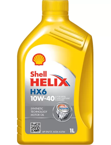 Shell Helix HX6 10W-40 SN+ Motorolaj 1L